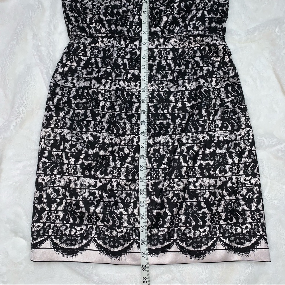 NWOT Tibi Black & Ivory Floral Silk Blend Strapless Dress SZ 8 w/ Measur… - Picture 10 of 16